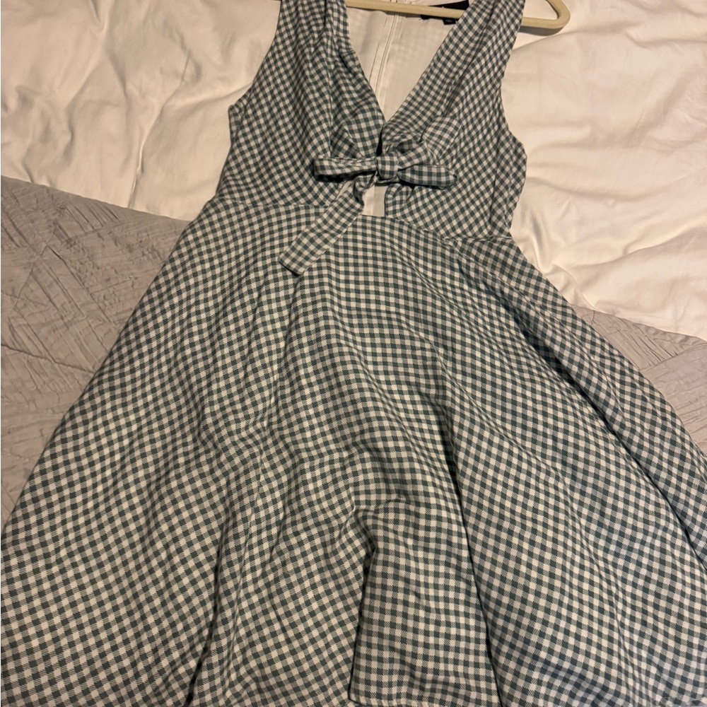 Lulu's Green and White Gingham Sundress